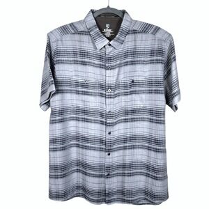 KUHL Shirt Mens L Skorpio Linen Blend Lightweight Short Sleeve Button Up Outdoor